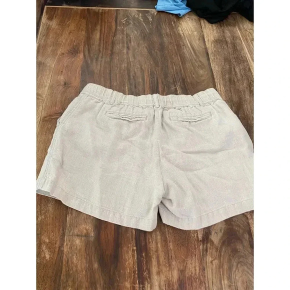 Michael Michael Kors Tan Linen Tie Waist Paperbag Shorts Size 4 - Picture 4 of 4